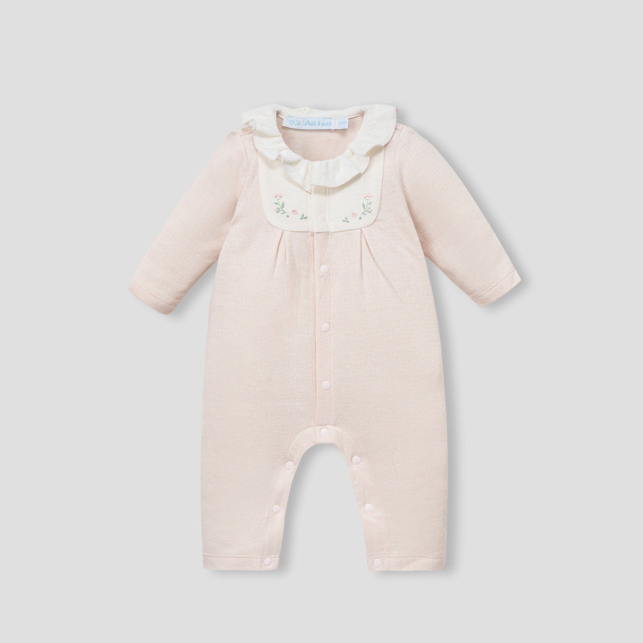 BODY DÀI NOUS MÀU HỒNG PHỐI TRẮNG THÊU TRANG TRÍ