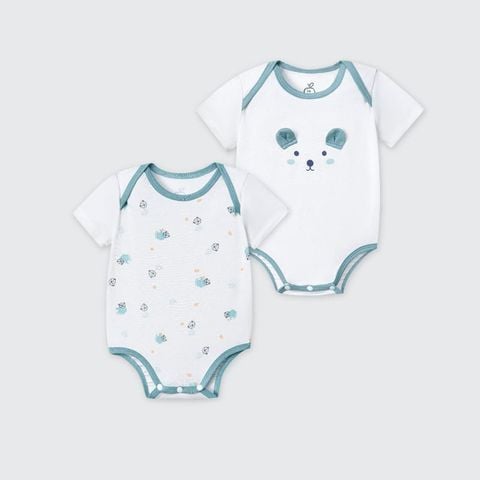 Set 2 Bodychip cộc La Pomme Cổ cách điệu tiện lợi -  Xanh