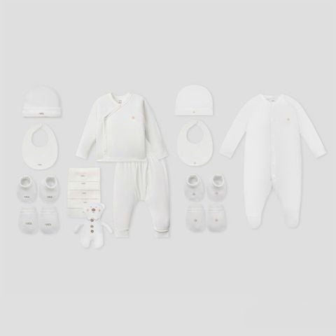 Combo quà tặng đi sinh Nous 16 món màu trắng Newborn