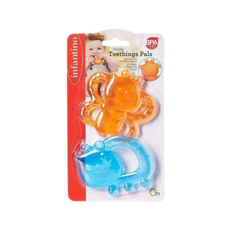 SET 2 CHIẾC GẶM NƯỚU SILICON INFANTINO HÌNH KHU VƯỜN - GARDEN TEETHINGS PALS