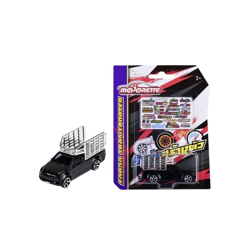 XE MÔ HÌNH MAJORETTE ISUZU D-MAX TRANSPORT CAGE - BLACK 212053056T13