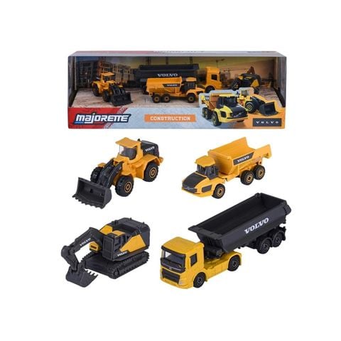 Bộ 4 Đồ Chơi Xe Mô Hình MAJORETTE Volvo Construction 4 Pieces Giftpack