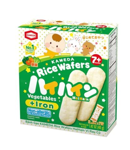 Bánh gạo Kameda Rice Wafers Haihain vị rau củ 40g