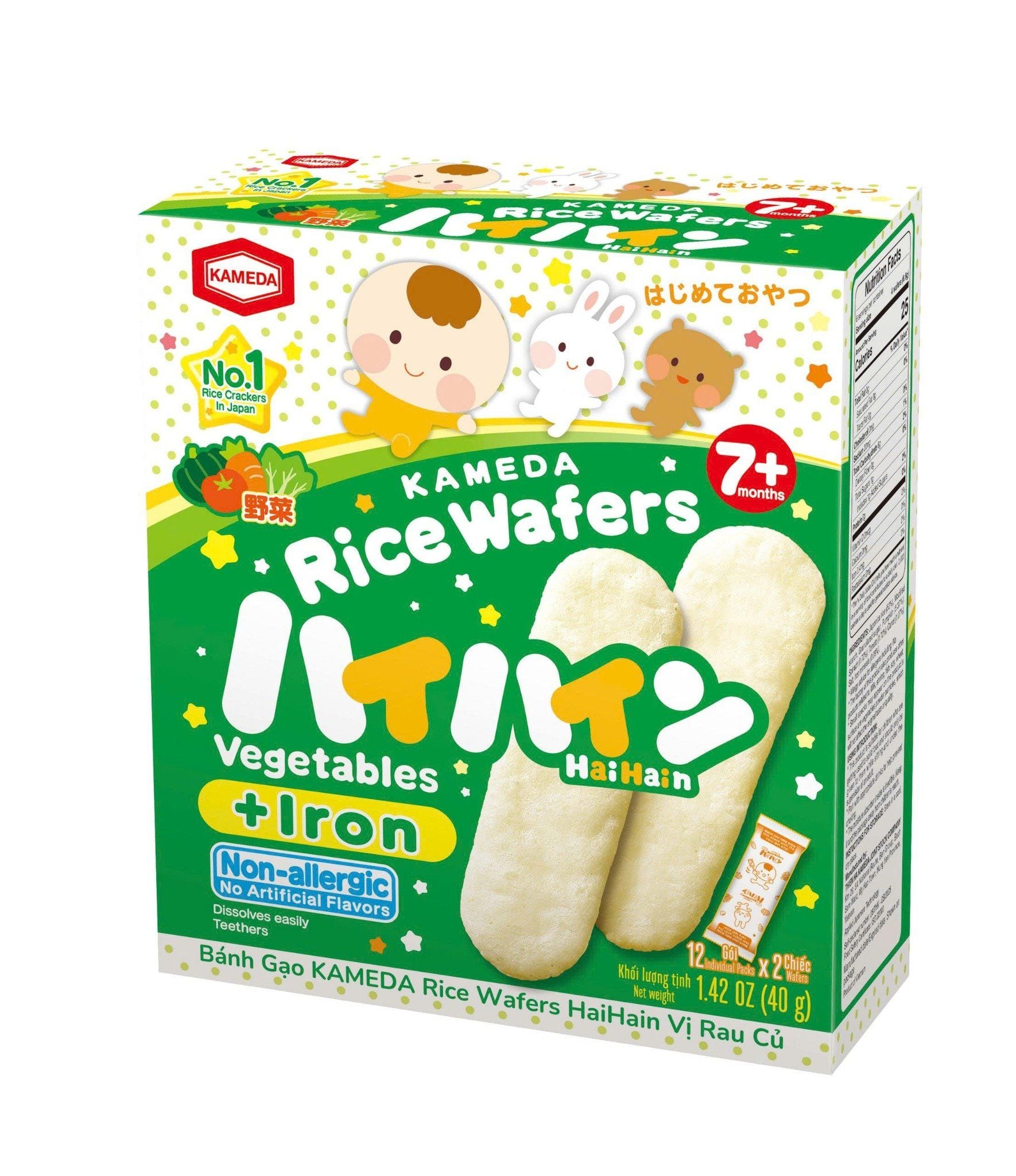 Bánh gạo Kameda Rice Wafers Haihain vị rau củ 40g
