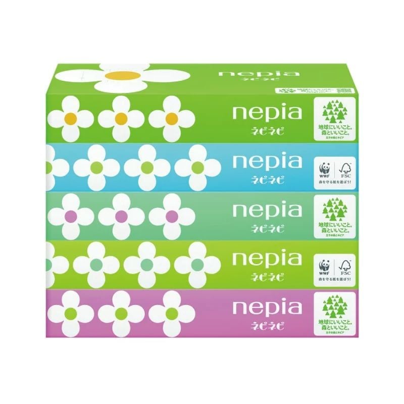 SET 5 HỘP GIẤY ĂN 150 TỜ NEPIA