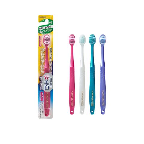 Bàn chải đánh răng Ebisu - Premium Tooth Beauty White 6 Line Compact M (B-8080M)