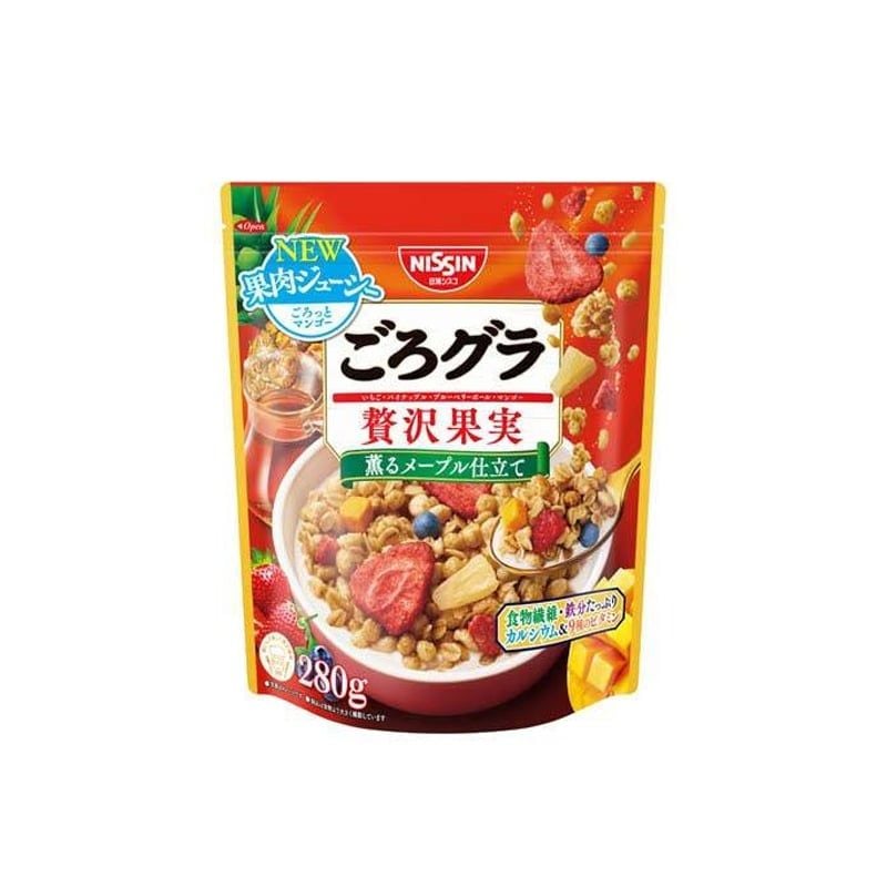 NGŨ CỐC VÀ TRÁI CÂY NHIỀU MÀU SẮC ĂN LIỀN NISSIN CISCO GORO GURA COLORED FRUITS 280G