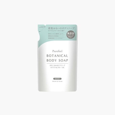 Sữa tắm thảo mộc dưỡng ẩm Purefeel Botanical hương hoa trắng túi 380ml