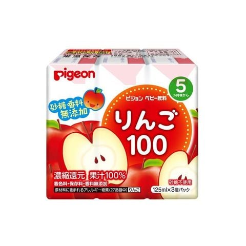 Nước ép táo nguyên chất Pigeon lốc 3 hộp 125ml