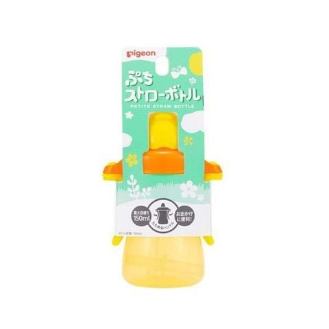 Bình ống hút Pigeon 150ml có tay cầm - màu vàng