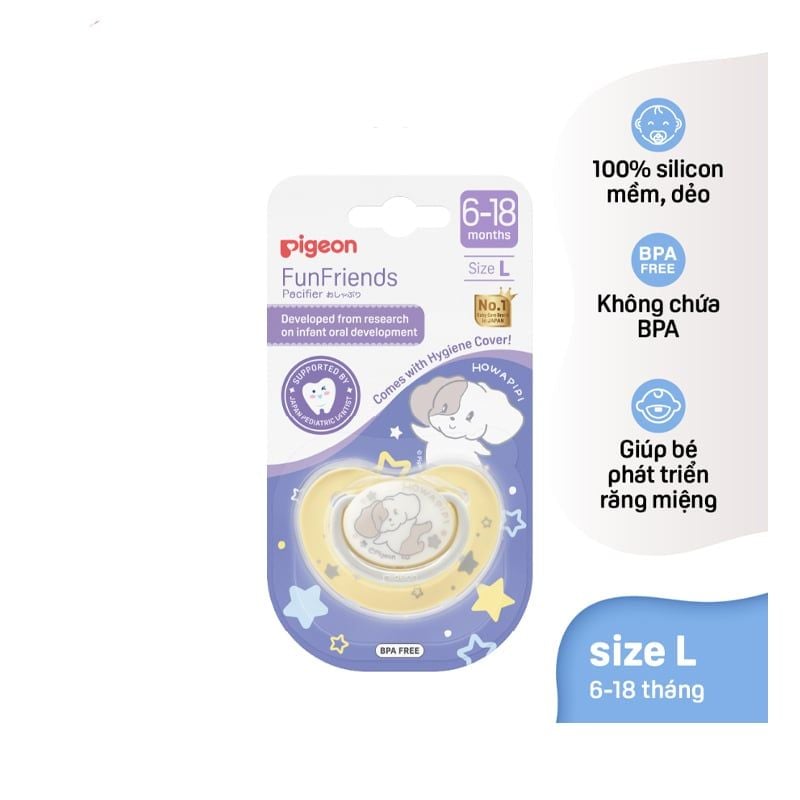 TY NGẬM FUNFRIENDS PIGEON L SIZE - HOWAPIPI VÀNG