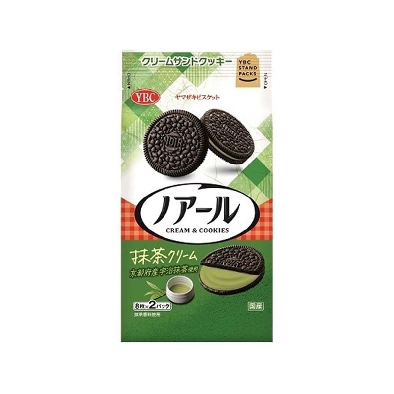 BÁNH QUY KẸP KEM MATCHA YBC NOIR CREAM & COOKIES 166,4G