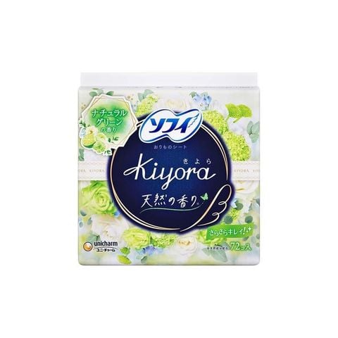 Băng vệ sinh hàng ngày hương hoa xanh tự nhên Sophie Kiyora Nutural Green Panty Liner 72 miếng (24)