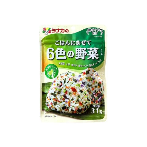 Gia vị rắc cơm rau củ 6 màu Tanaka 33g