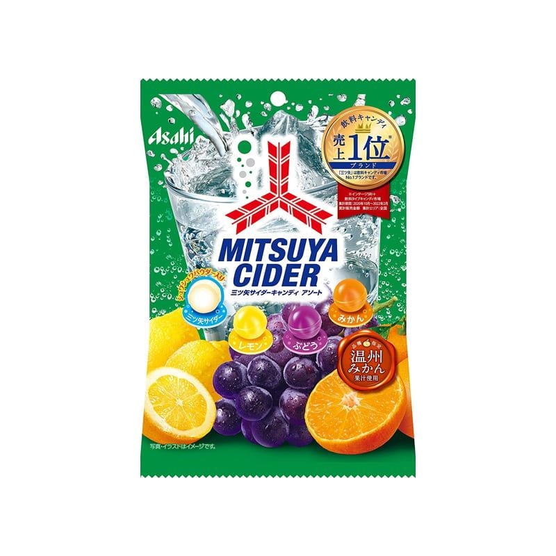 KẸO TRÁI CÂY TỔNG HỢP ASAHI MITSUYA CIDER 112G (6X8)
