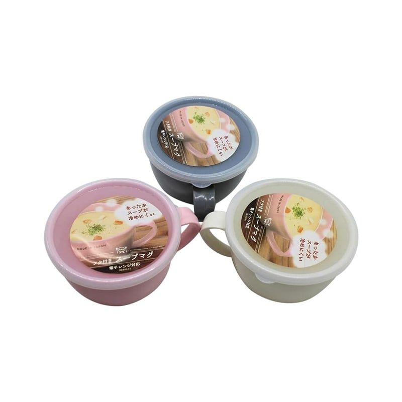 CỐC SÚP CÓ NẮP ĐẬY 360ML (3 MÀU) - GDJ