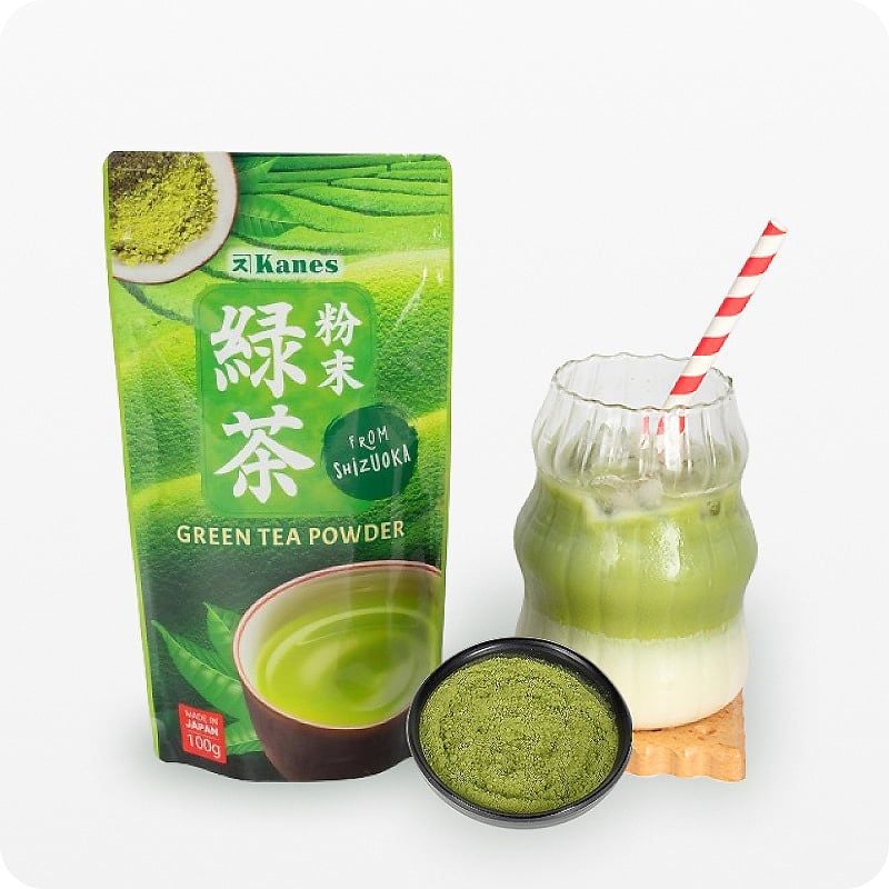 Bột trà xanh Nhật Bản Green Tea Powder Kanes 100g 535