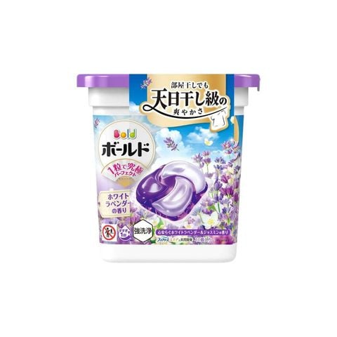 Viên giặt hương hoa oải hương và nhài P&G Bold Gel Ball 4D White Lavender & Jasmine 200g