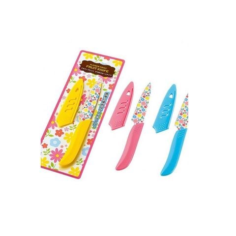 Dao gọt hoa quả ceramic Echo có nắp đậy (mẫu hoa)