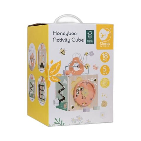 Khối vuông hoạt động chủ đề chú ong - Honeybee Activity Cube Classic World