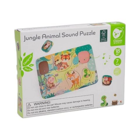 Đồ chơi xếp hình có âm thanh chủ đề Khu rừng - Jungle Animal Sound Puzzle Classic World