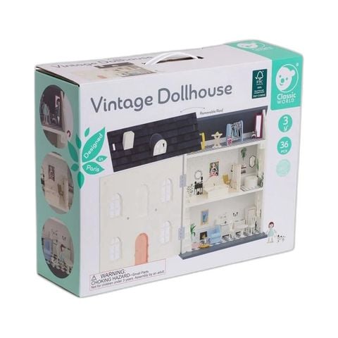 Đồ chơi ngôi nhà búp bê cổ điển - Vintage Dollhouse Classic World