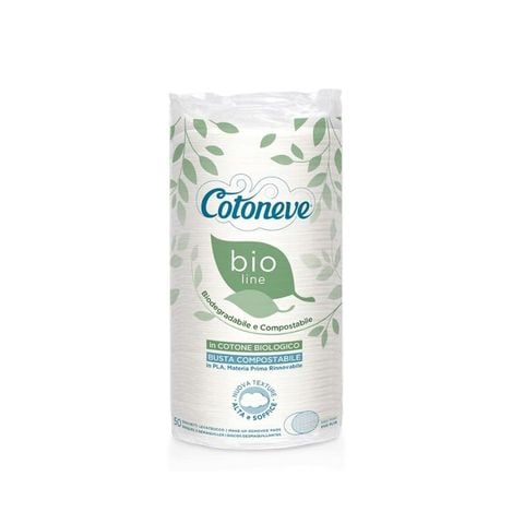 Bông tẩy trang hữu cơ Cotoneve Bio-line 60 Miếng (Túi sinh học tự phân hủy)