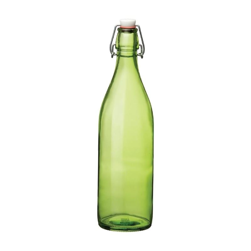 CHAI THỦY TINH OXFORD NẮP CÀI KÍN HƠI 1L MÀU XANH LÁ