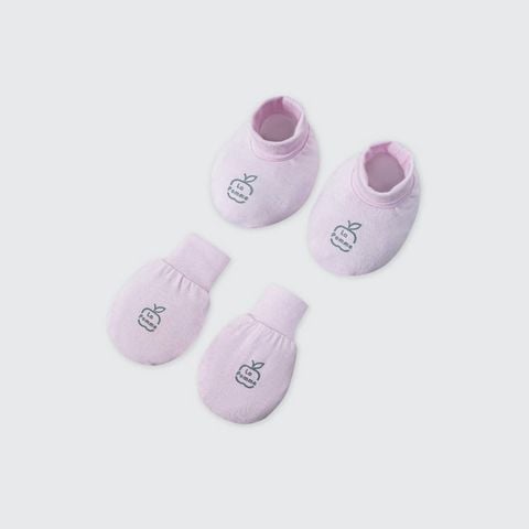 Set bao tay bao chân La Pomme dễ thương - Hồng tím