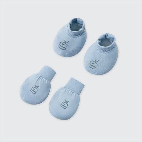 Set bao tay bao chân La Pomme mềm mịn - Xanh