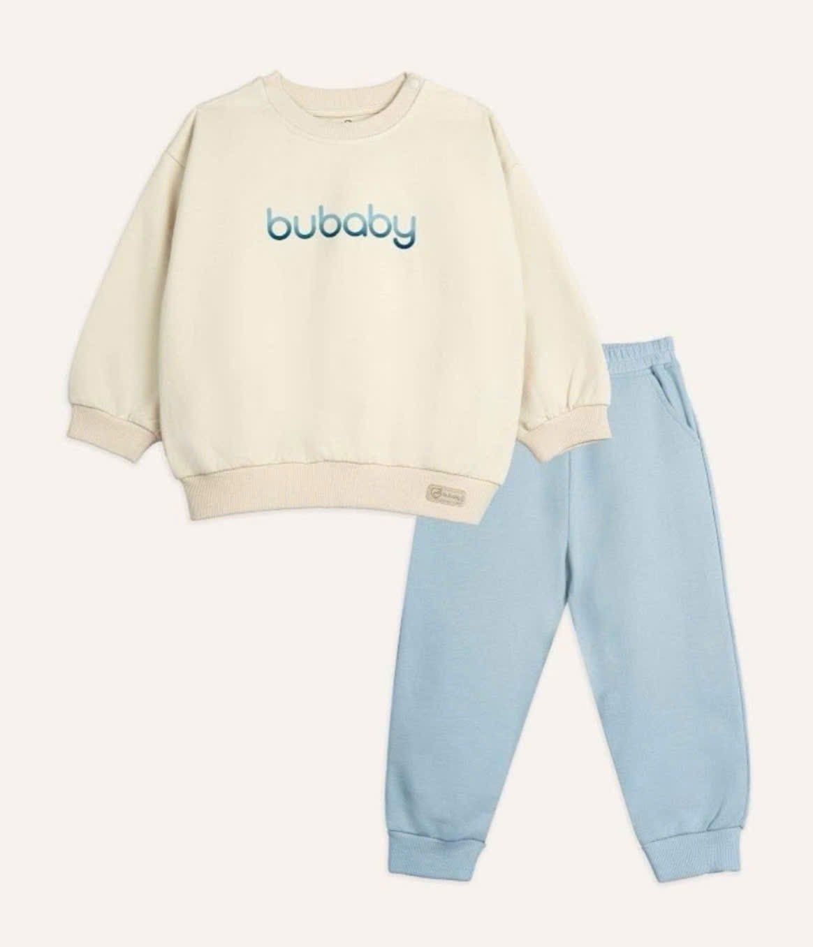 BỘ DÀI TAY BU BABY CÀI VAI - BE - XANH GHI