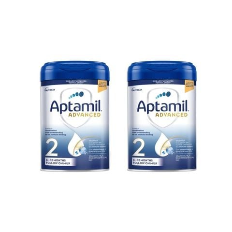 Combo 2 lon sản phẩm dinh dưỡng Aptamil Advanced số 2 800g (6 - 12 tháng)