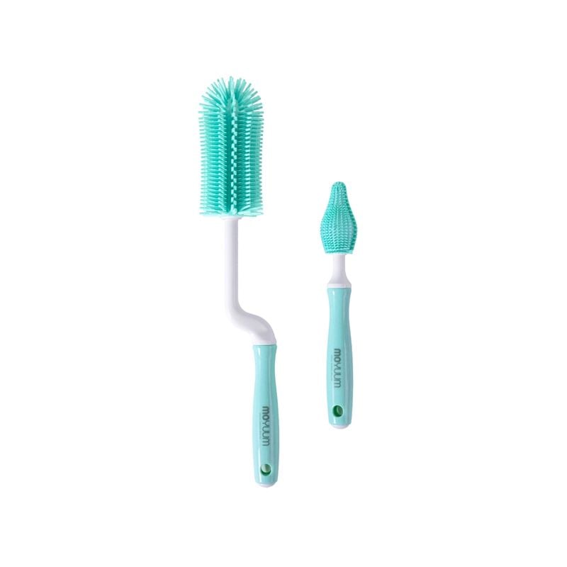 BỘ CỌ RỬA BÌNH SILLICON MOYUUM - MÀU XANH BẠC HÀ