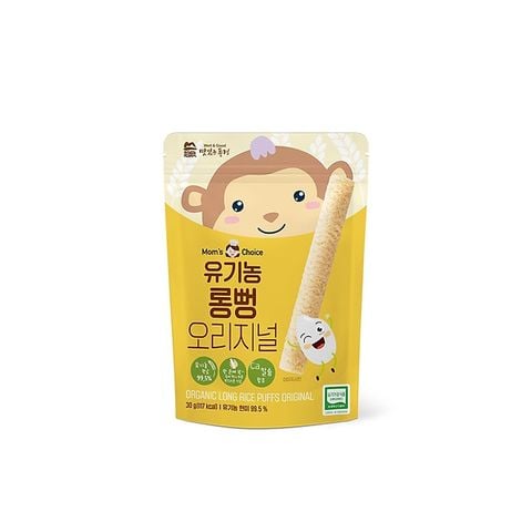 Bánh gạo hữu cơ Mom's Choice thanh dài vị gạo truyền thống 6M+