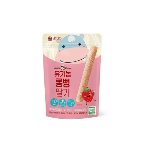 Bánh gạo hữu cơ Mom's Choice thanh dài vị dâu 6M+