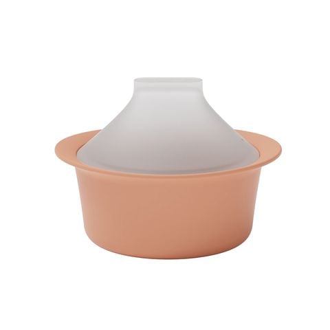 Nồi hấp thức ăn trẻ em Moyuum Premium Silicone Baby Food Steamer  800ml - màu đỏ