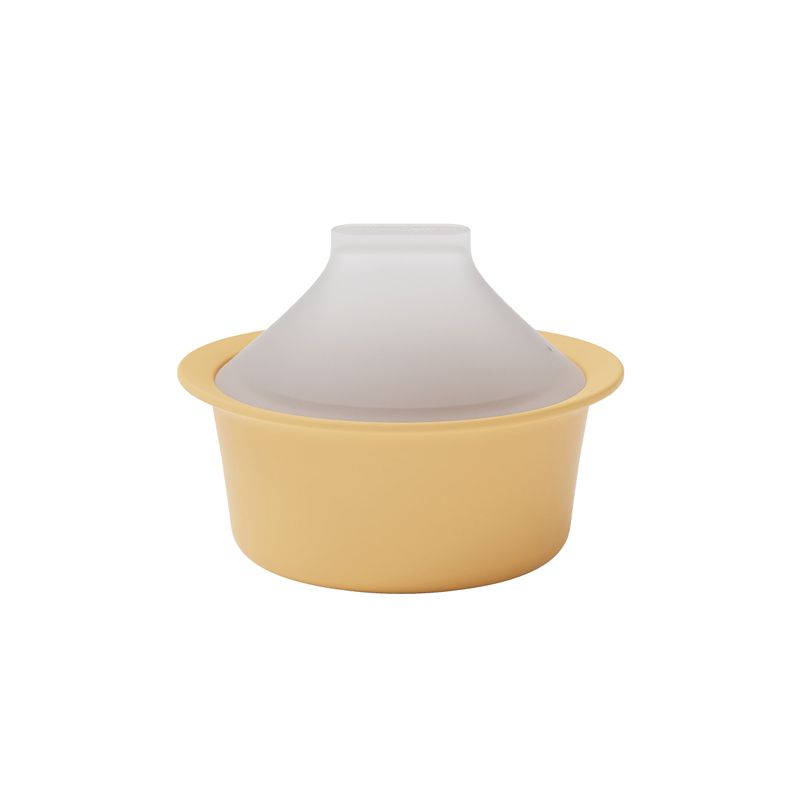 NỒI HẤP THỨC ĂN TRẺ EM MOYUUM PREMIUM SILICONE BABY FOOD STEAMER 550ML - MÀU VÀNG