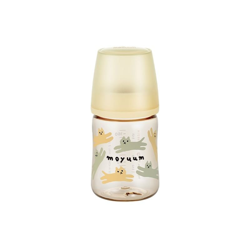 BÌNH SỮA MOYUUM PREMIUM PPSU ALL IN ONE BOTTLE 170ML - MẪU MÈO VÀNG (KÈM NÚM)