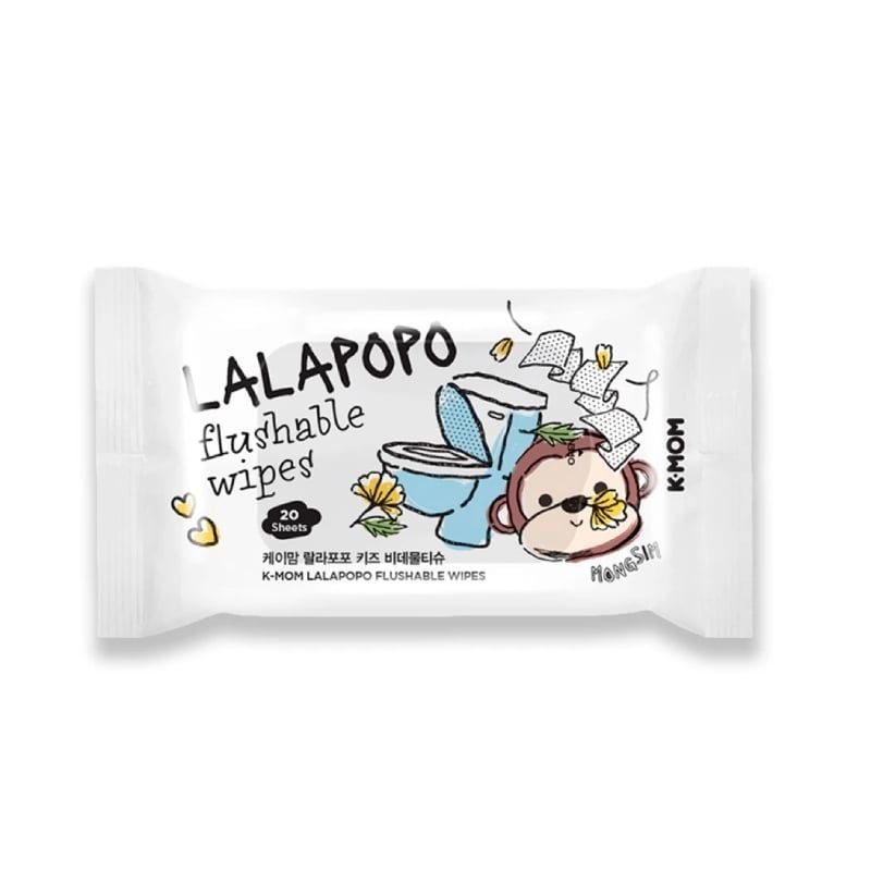 KHĂN ƯỚT TỰ HỦY CAO CẤP K-MOM LALAPOPO (20 TỜ)