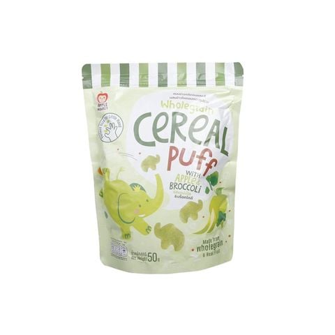 Bánh xốp ngũ cốc nguyên hạt Apple Monkey vị táo và bông cải xanh 50g