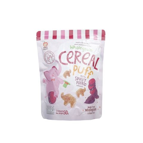 Bánh xốp ngũ cốc nguyên hạt Apple Monkey vị khoai lang 50g