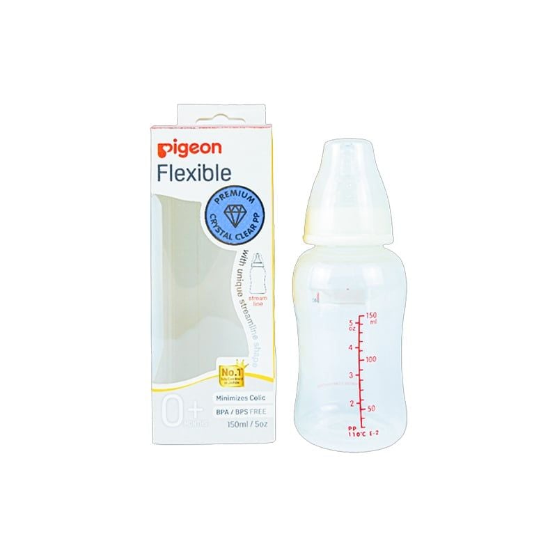 BÌNH SỮA PIGEON FLEXIBLE CỔ HẸP 150ML