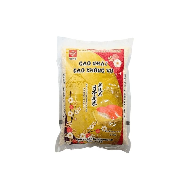 GẠO NHẬT KITOKU SHINRYO NHẬP KHẨU MIYAGI TÚI 2KG - KHÔNG VO