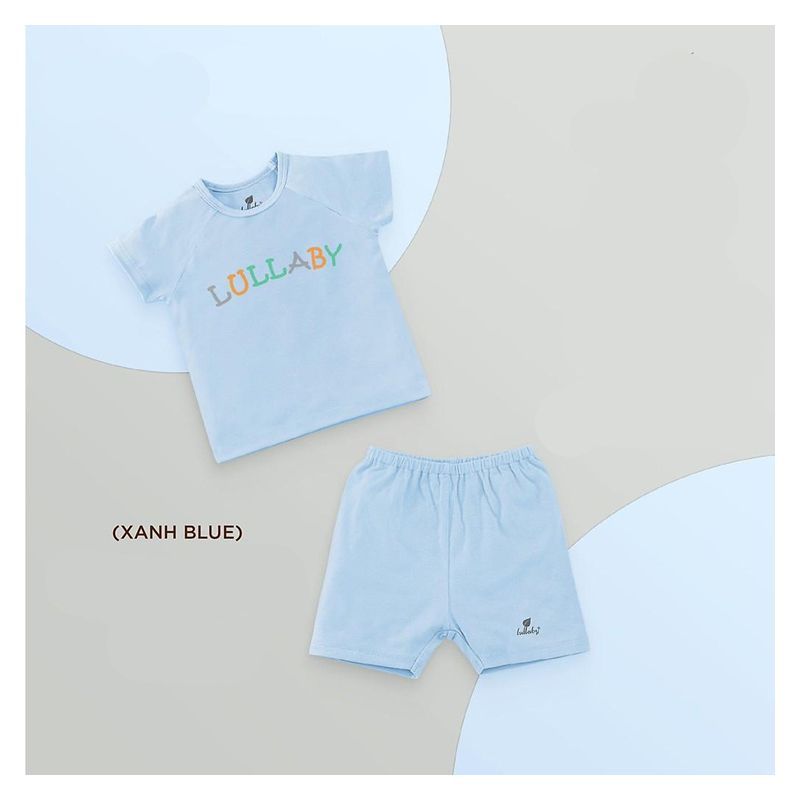 Bộ Bé trai cộc tay Raglan Lullaby NH651P Xanh Blue