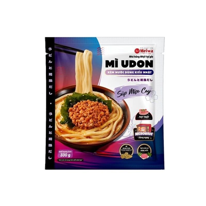 MÌ UDON KÈM NƯỚC DÙNG KIỂU NHẬT SÚP MISO CAY