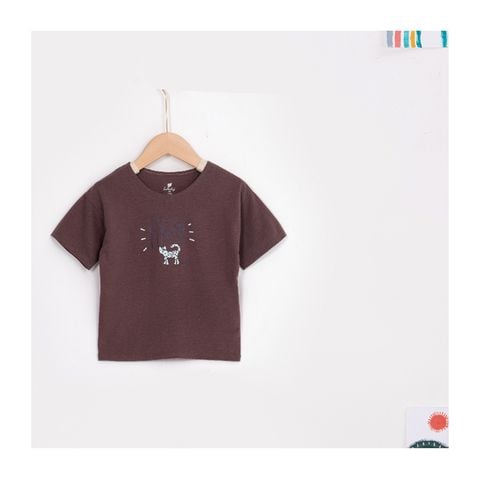 Áo bé trai cộc tay Lullaby NH159V - Nâu đậm