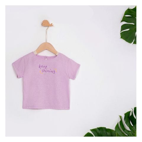 Áo bé gái cổ thuyền Lullaby NH166V - Tím