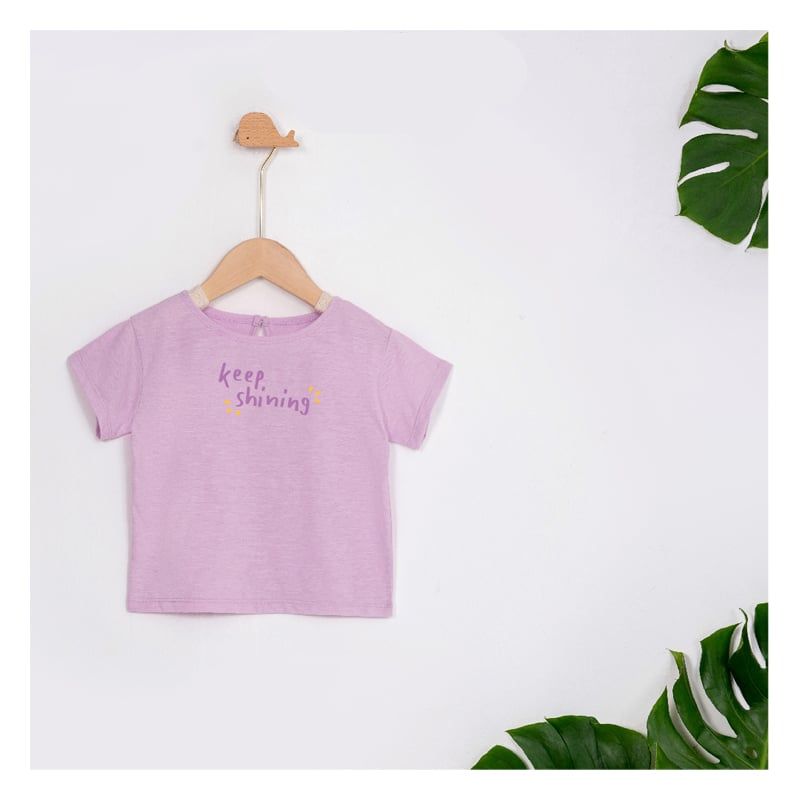 Áo bé gái cổ thuyền Lullaby NH166V - Tím