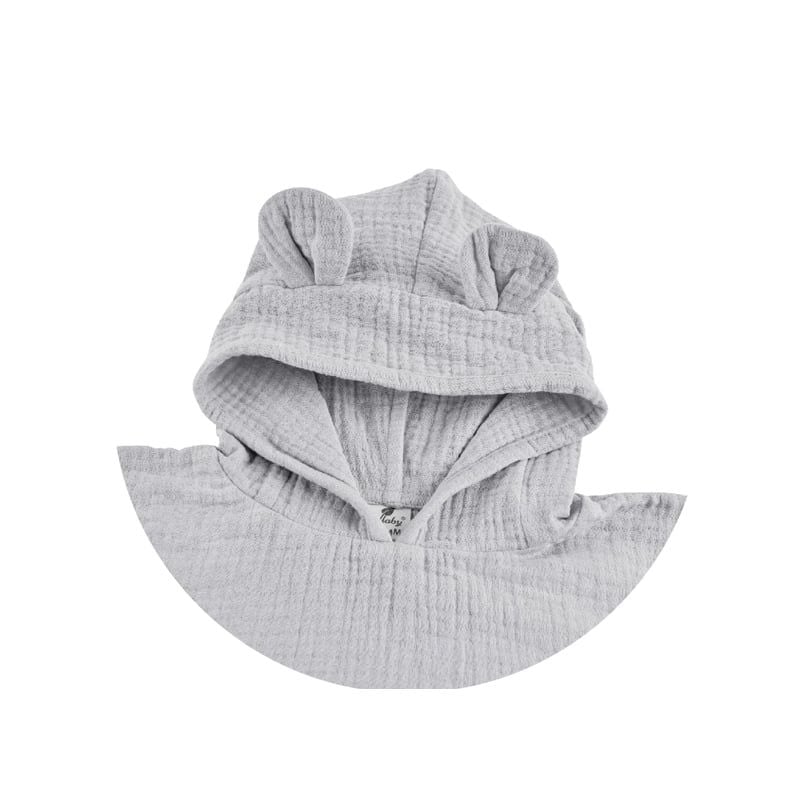 KHĂN CHOÀNG TẮM CÓ MŨ LULLABY NH577M - GREY