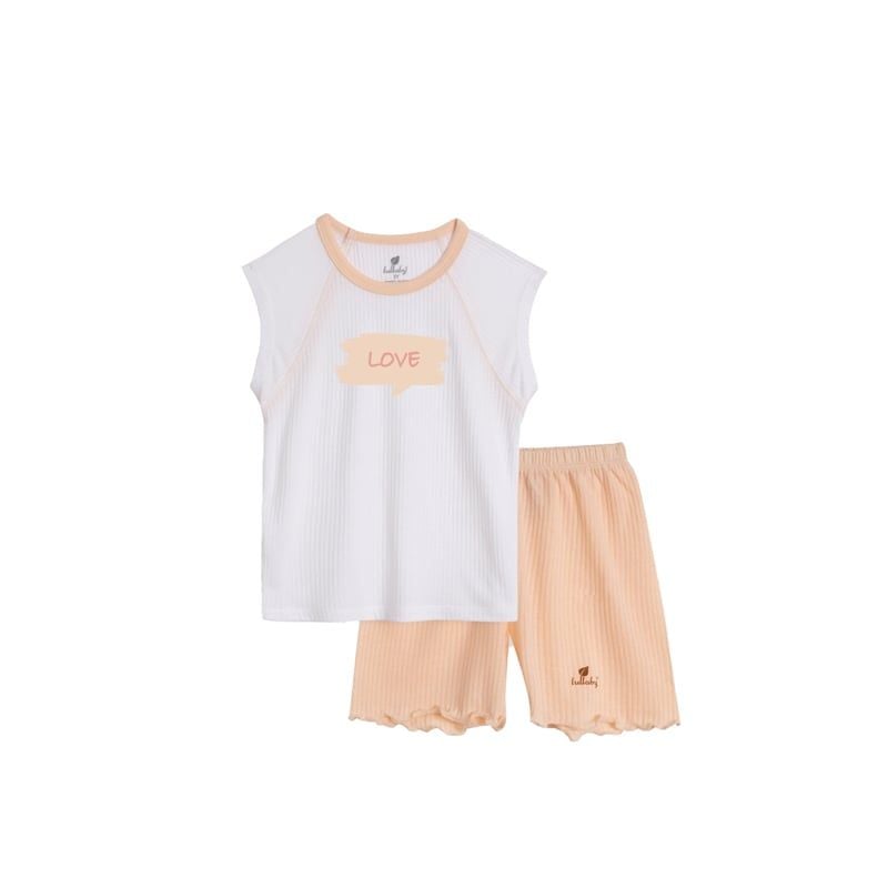 BỘ CỘC TAY BÉ GÁI LULLABY - NH820R - TRẮNG HỒNG CAM NHẠT